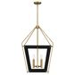 Quoizel Abbeville 4-Light Pendant Ceiling Light in Earth Black and Gold, , large