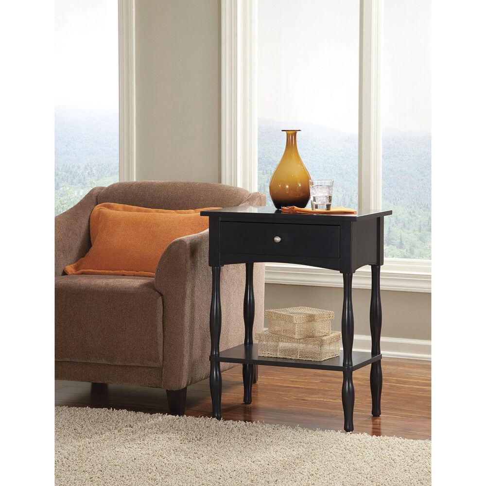 Alaterre Shaker Cottage End Table in Black, , large