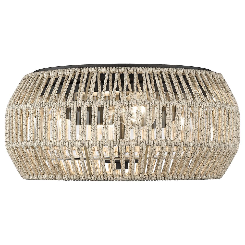 Golden Lighting Seabrooke Outdoor Flush Mount in Natural Black, , large