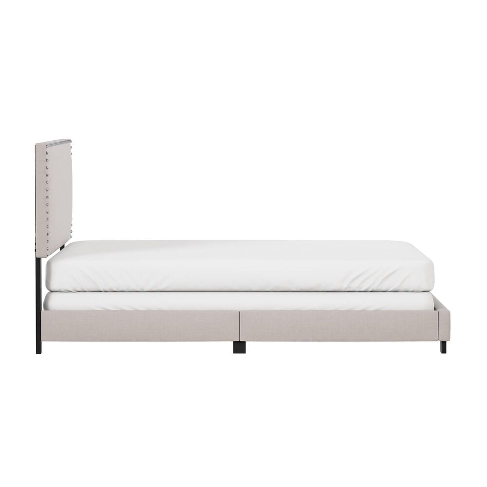 Richlands Furniture Willow Queen Upholstered Panel Bed in Gray Fog, , large