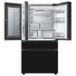 Samsung Bespoke 29 Cu. Ft. French Door Refrigerator in Charcoal Glass Family Hub Panel Included - Additional Panels Sold Separately, , large