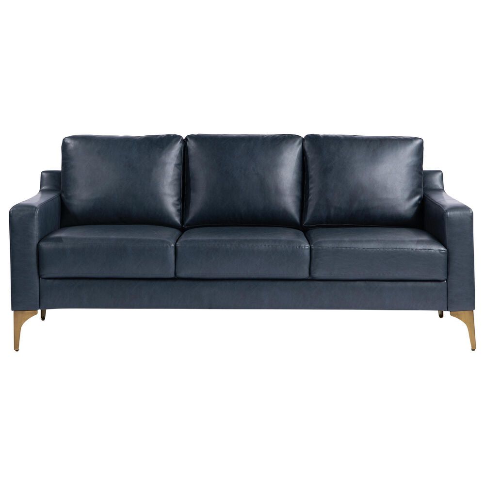 Lifestyle Solutions Fletcher Stationary Sofa in Navy Blue, , large