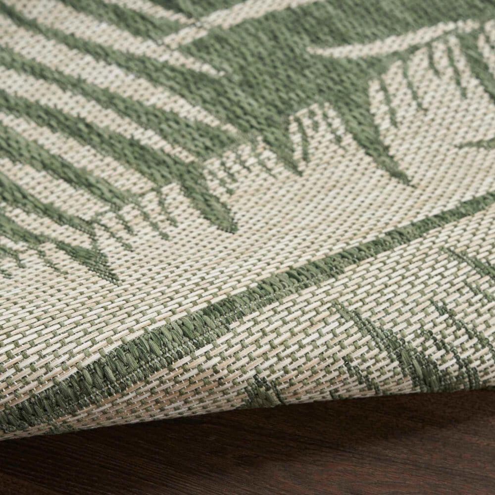 Nourison Garden Oasis GOA02 Green and Ivory 3&#39; x 5&#39; Indoor/Outdoor Area Rug, , large