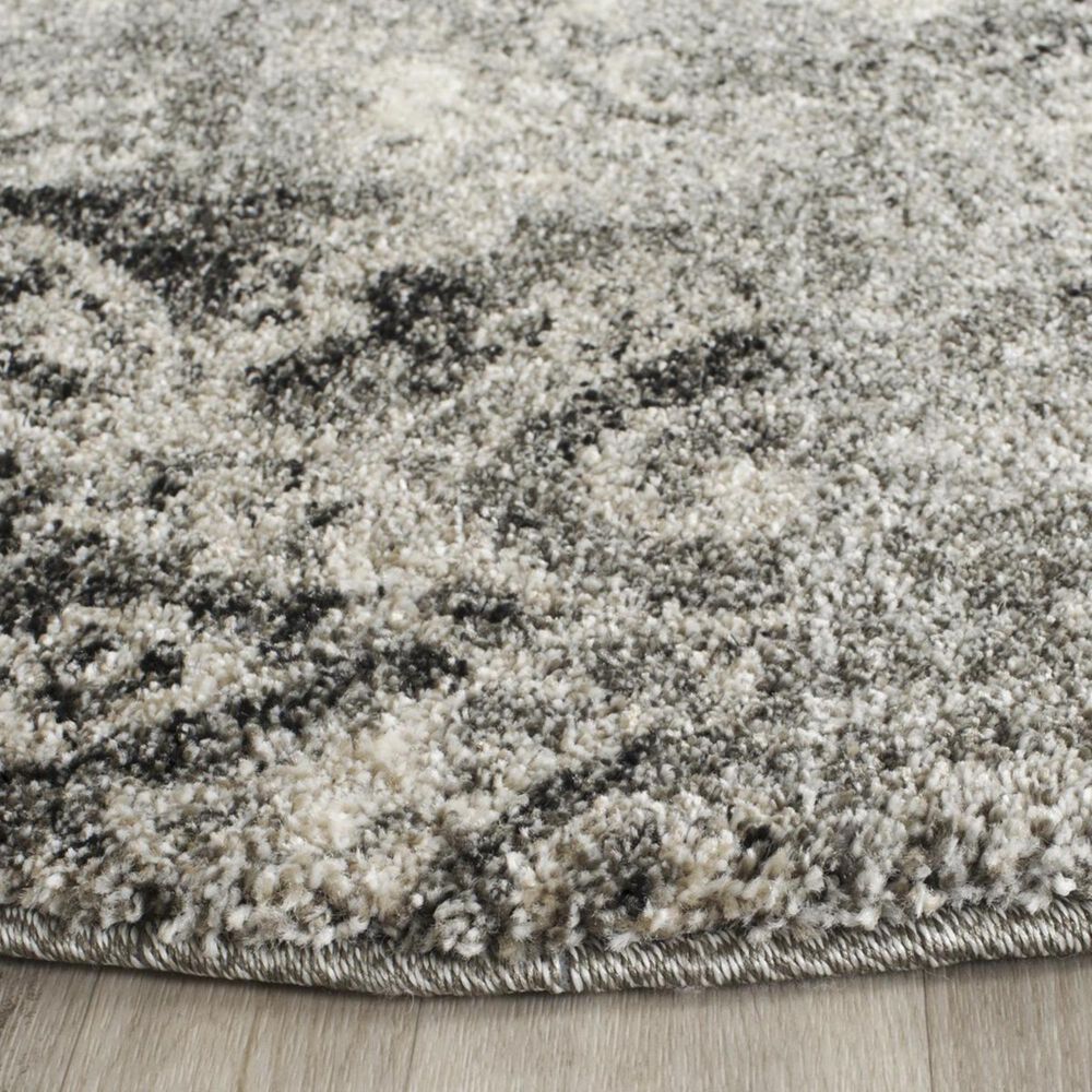 Safavieh Retro RET2137-1180 6&#39; Round Cream and Grey Area Rug, , large