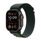 Apple Watch Ultra 2 GPS + Cellular 49mm Black Titanium Case with Dark Green Alpine Loop - Medium, , large