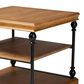 Baxton Studio Sebastian End Table in Oak Brown and Black, , large