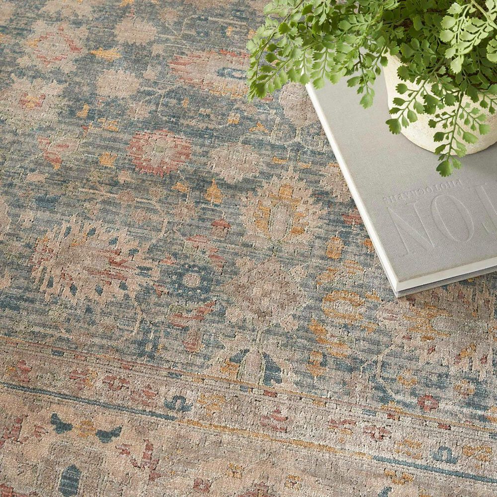 Nourison Luxurious 8&#39;6&quot; x 11&#39;6&quot; Ivory and Blue Area Rug, , large