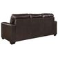 Ashley Santorine Stationary Sofa in Dark Brown, , large
