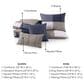 Bebejan 5-Piece King Checkered Comforter Set in Navy and Tan, , large