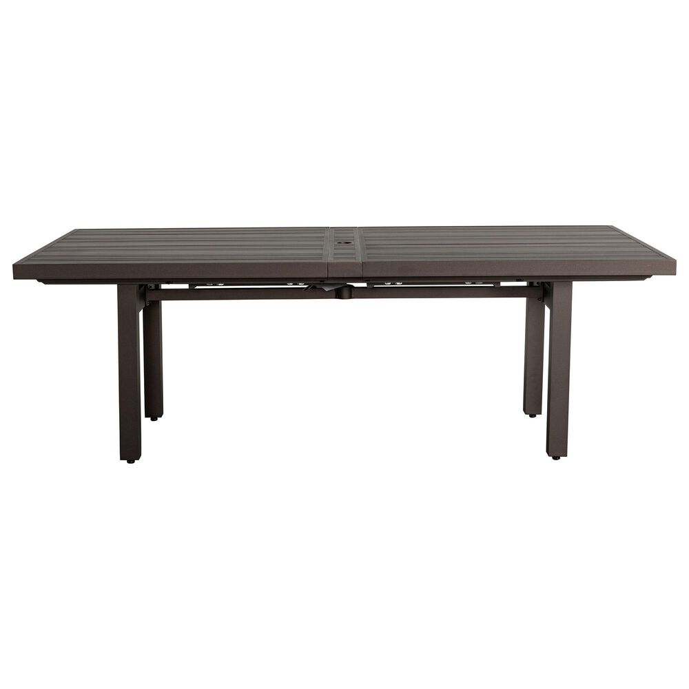 Woodard Elite Tri-Slat Extension Umbrella Table in Twilight, , large