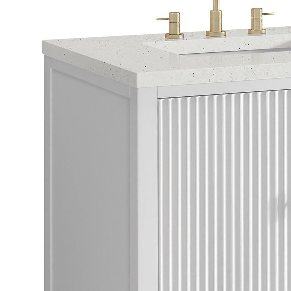 James Martin Vanities Myrrin 60&quot; Double Vanity in Bright White with 3 cm Lime Delight Quartz Top, , large