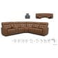 Interlochen 6-Piece Leather Power Reclining Sectional with Power Headrests in Aline Butternut, , large