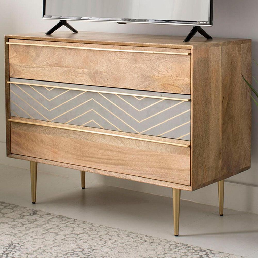 Safavieh Titan Chest in Natural Mango and Gold Inlay, , large