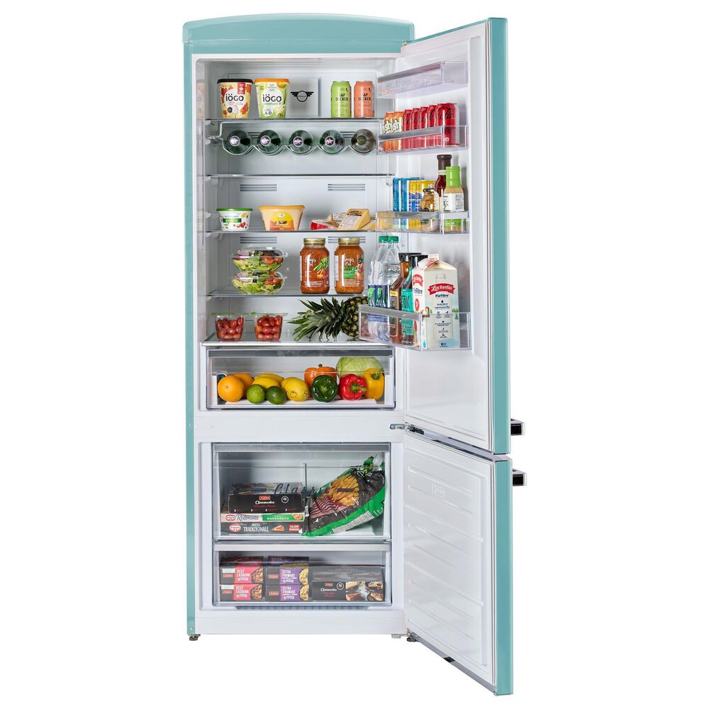 Unique Appliances Classic Retro 17 Cu. Ft Bottom Mount Refrigerator in Ocean Mist Turquoise, , large
