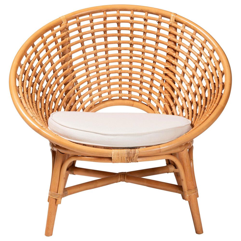 Baxton Studio Aerin Accent Chair in White, , large