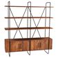 Home Trends & Design Verbania 4-Shelf Bookshelf in Pecan Brown, , large