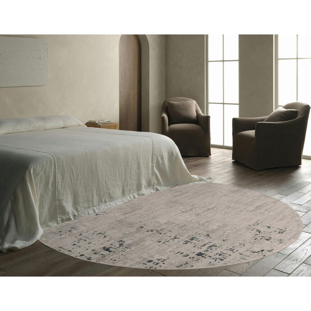 Jaipur Cirque Cian Light Gray and Dove 7&#39;10&quot; Round Area Rug, , large