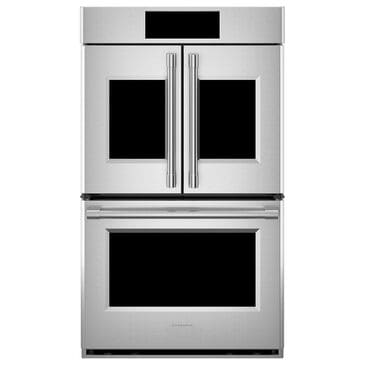 Monogram Statement 30" French Door Electric Double Wall Oven in Stainless Steel, , large
