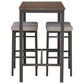 Linon Home Decor Betty 3-Piece Faux Marble Pub Set in Pewter and Grey, , large