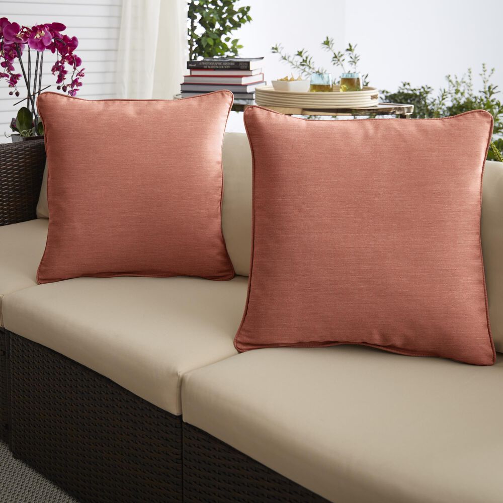 Sorra Home Sunbrella 20" Pillow in Cast Coral (Set of 2), , large