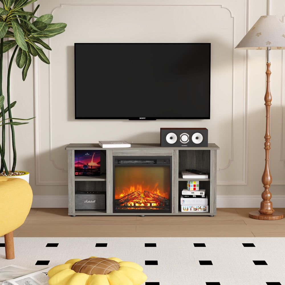 Noviland 47&quot; Fireplace TV Stand in French Oak Grey, , large