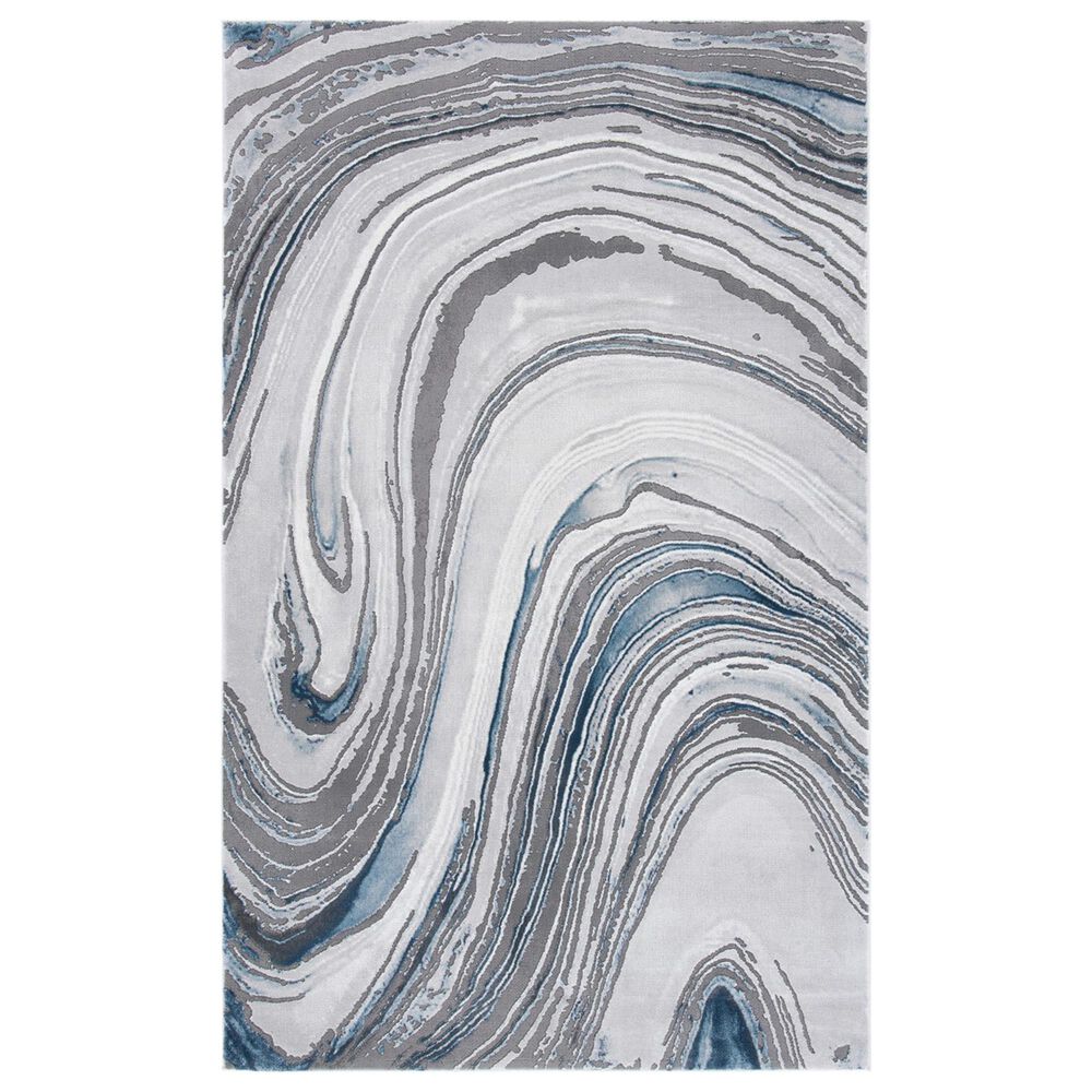 Safavieh Craft CFT845M 5"3" x 7"6" Blue and Grey Area Rug, , large