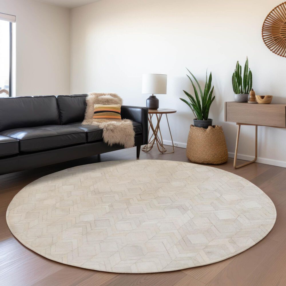 Dalyn Rug Company Bozeman BM5 Linen 8&#39; Round Area Rug, , large