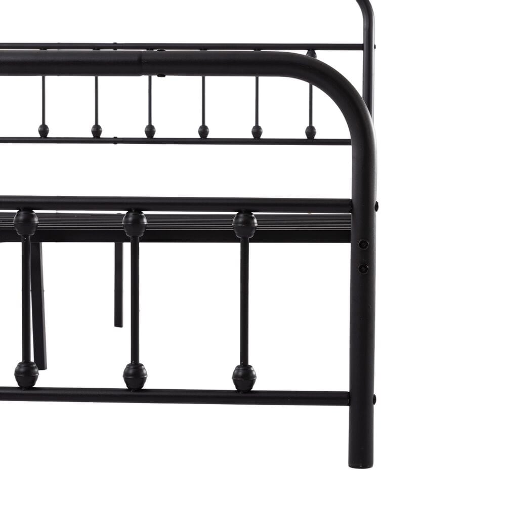 HOMLUX Queen Metal Bed Frame with Sturdy Slats in Black, , large