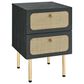Modway Chaucer 2 Drawer Nightstand in Black, , large