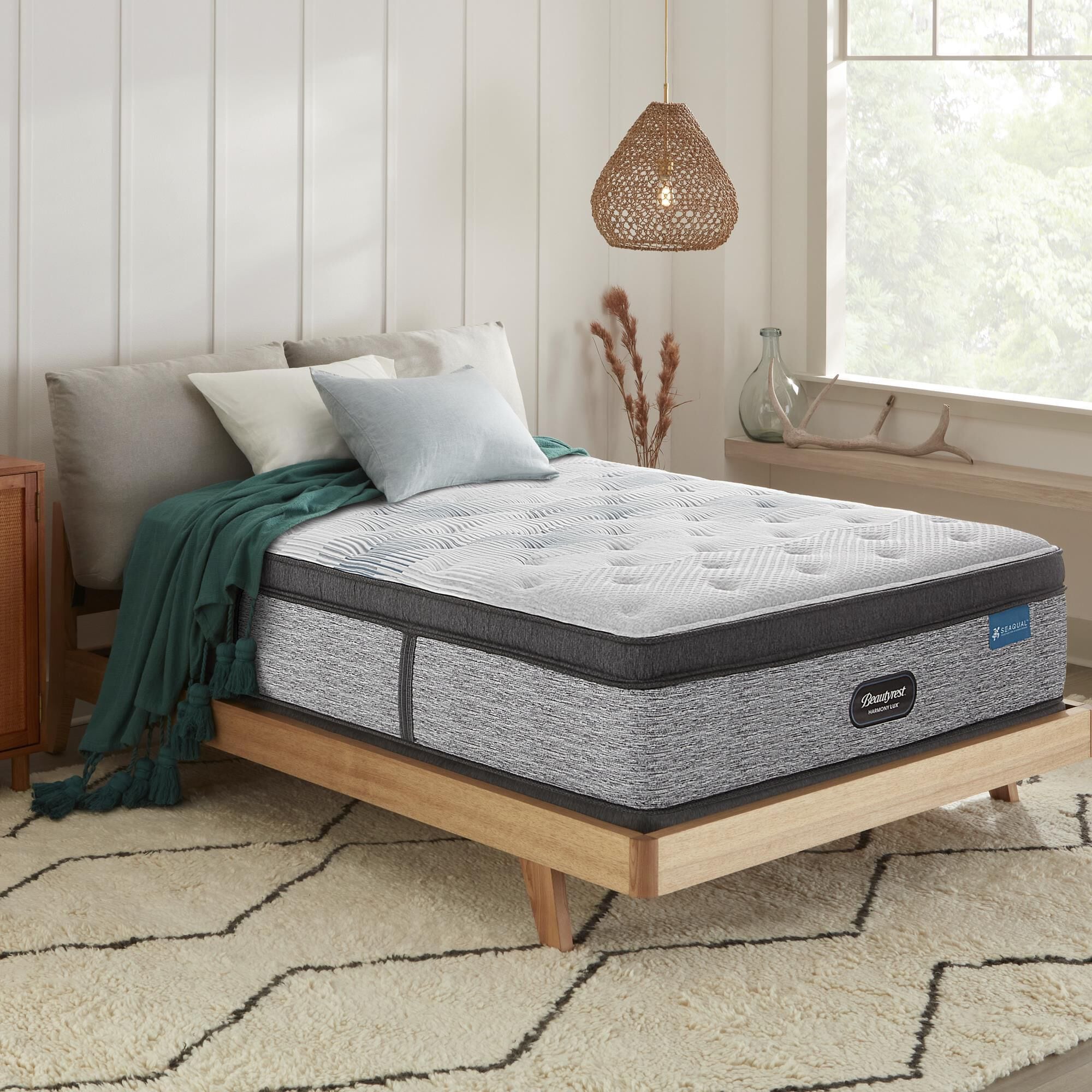 Beautyrest harmony lux carbon deals series extra firm queen mattress