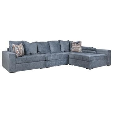 Jonathan Louis International Noah 4-Piece Sectional in Gypsy Blue Goblin, , large
