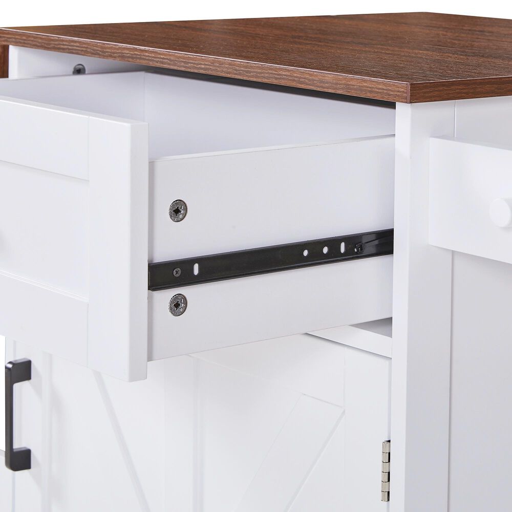 HOMLUX 39" Outdoor Kitchen Island in White, , large