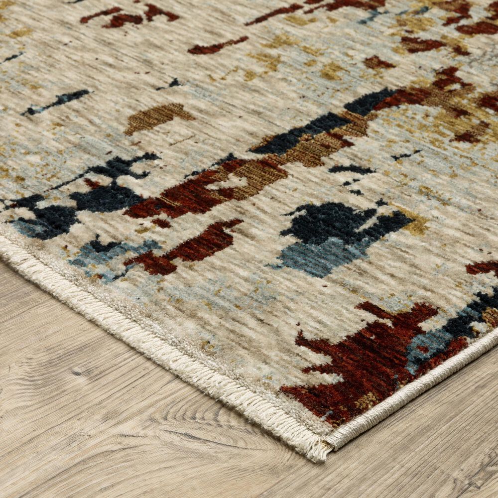 Oriental Weavers Capella Abstract Beige and Multicolor 6&#39;7&quot; x 9&#39;6&quot; Area Rug, , large