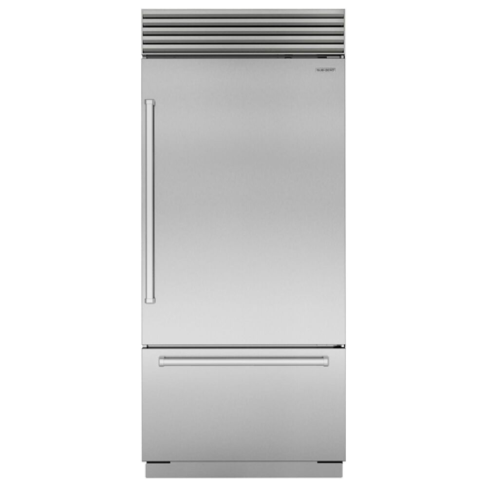 Sub Zero 20.7 Cu. Ft. Classic Right Hinge Bottom-Freezer Refrigerator with Internal Water Dispenser and Pro Handle in Stainless Steel, , large
