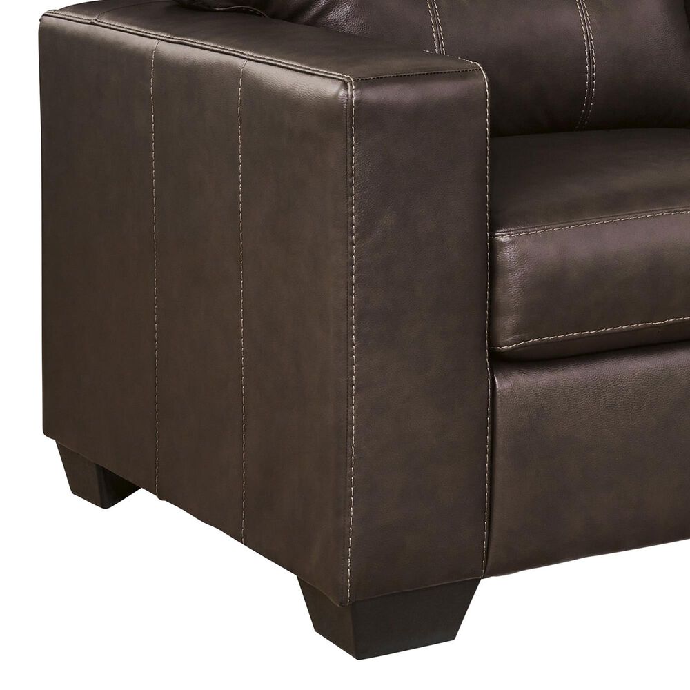Ashley Santorine Stationary Sofa in Dark Brown, , large