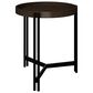 Golden Wave Furniture Huron Round Side Table in Dark Brown and Black, , large