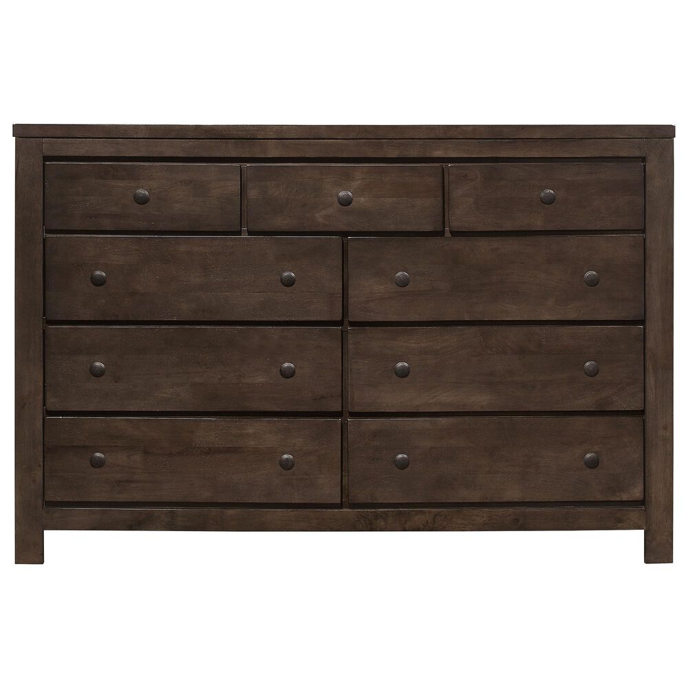 Emerald Home Furnishings Ashton Hills 9-Drawer Dresser in Ash Brown and Weathered Gray, , large
