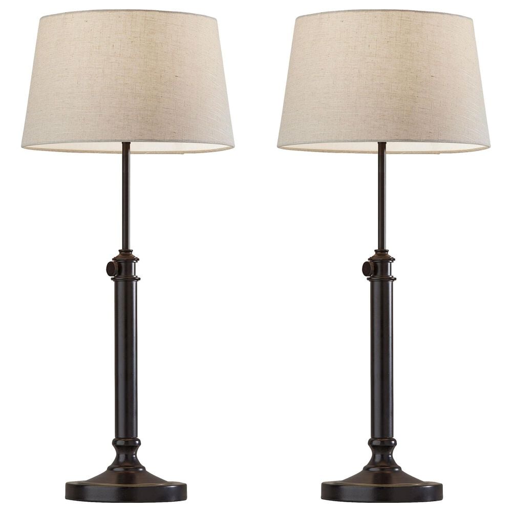 Adesso Mitchelle Table Lamp in Antique Black (Set of 2), , large