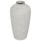 Maple and Jade 23" Decorative Vase with Linear Pattern in Distressed Cream, , large