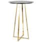 LumiSource Cosmo Bar Table in Gold Metal and Black Wood, , large