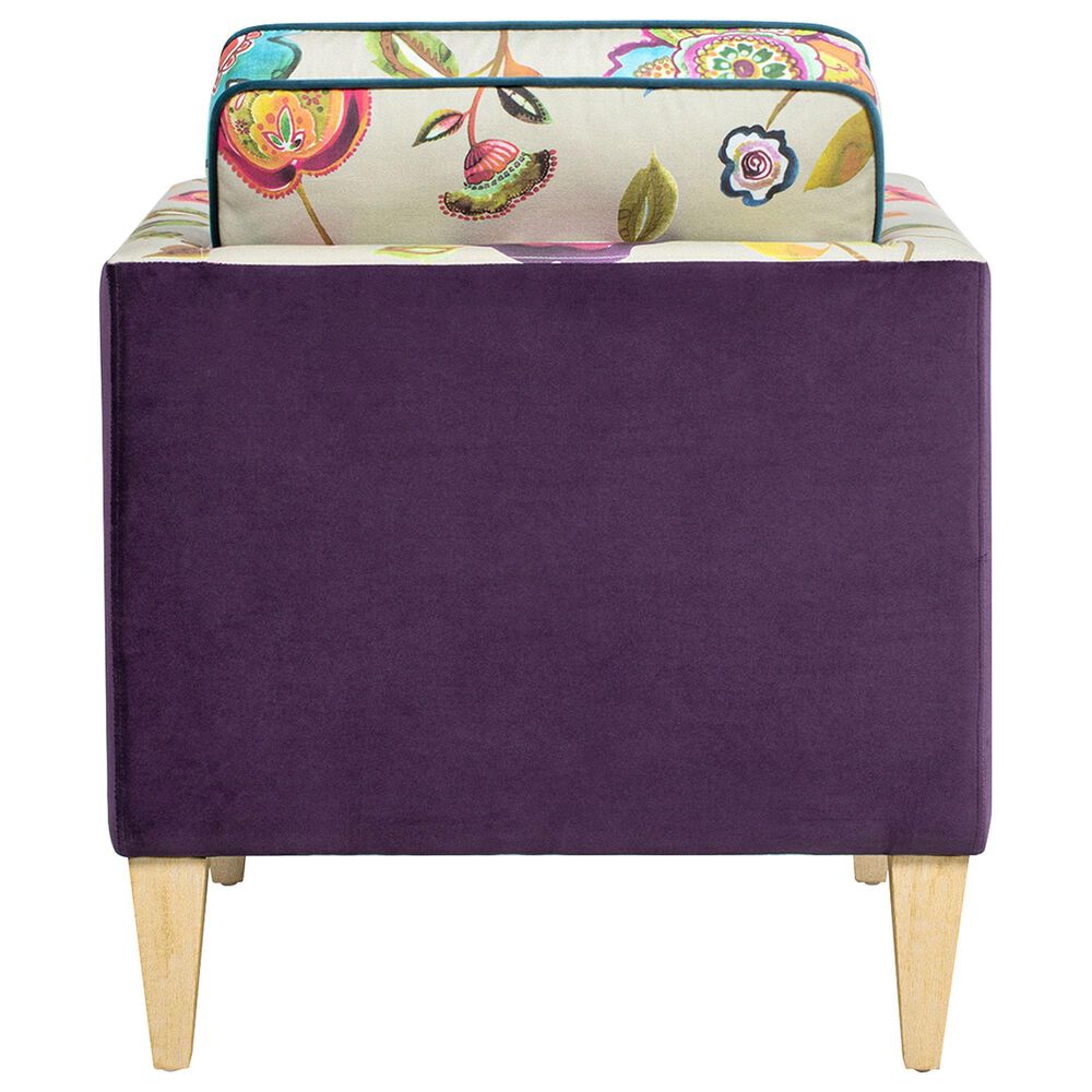 Jennifer Taylor Home Mamba Accent Chair in Satin Teal, Purple and Multicolor, , large