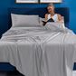 Bedgear Hyper-Cotton 4-Piece Split Head King Sheet Set in Light Grey, , large