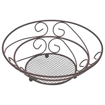 Home Basics Scroll Fruit Basket in Bronze, , large