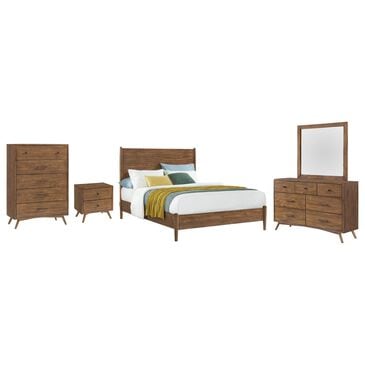 Forma & Co Mid Century Modern 5-Piece Queen Platform Bedroom Set in Cinnamon, , large
