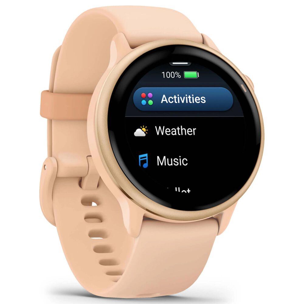 Garmin Vivoactive 6 Smartwatch 42mm Pink Dawn Aluminum Case with Pink Dawn Band, , large