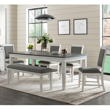 Martin Svensson Home Del Mar 6-Piece Dining Set in White and Grey, , large