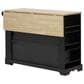 HOMLUX 51" Kitchen Island with Pull Out Trash Can Storage in Black, , large
