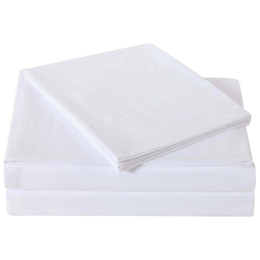 Pem America Truly Soft Everyday 4-Piece Queen Sheet Set in White, , large