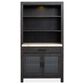 Nicolette Home Plum Creek Display Cabinet with Hutch in Ravenwood Black, , large