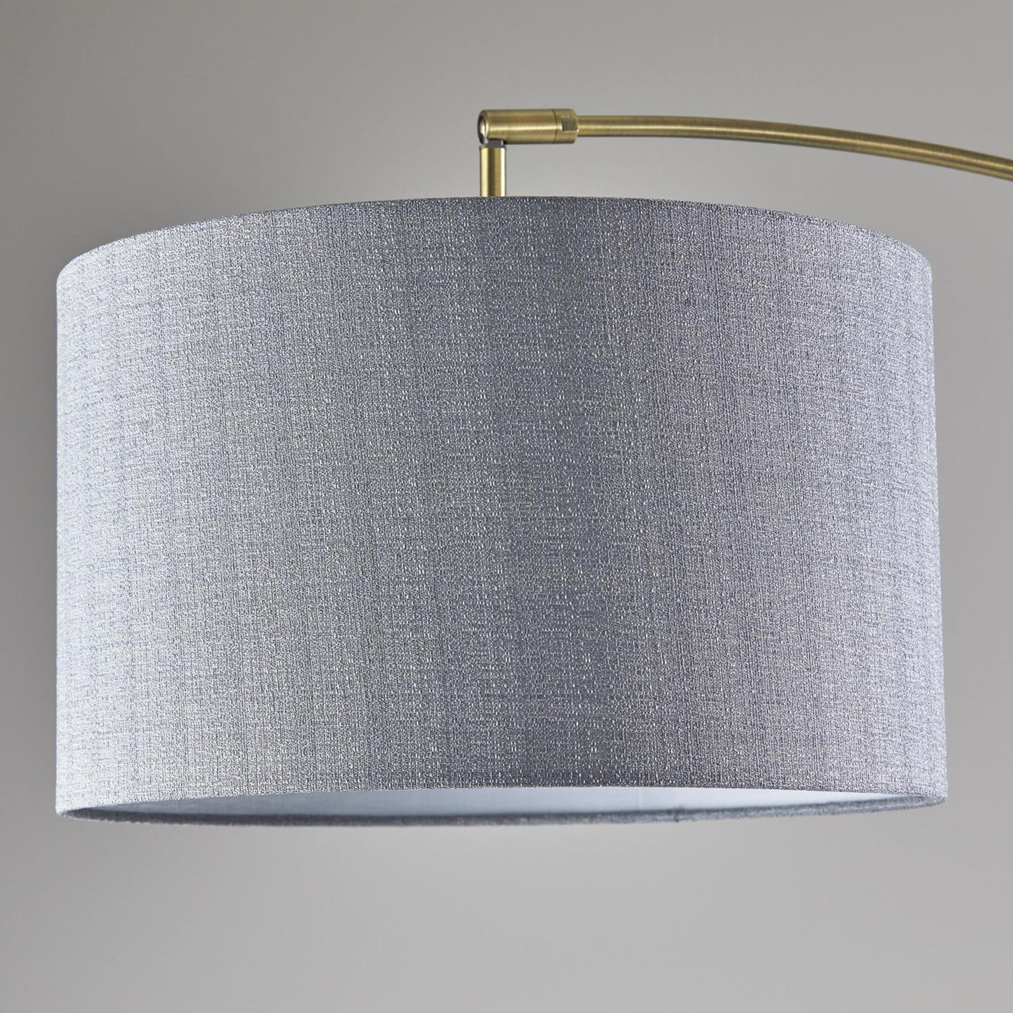 Adesso Bergen Arc Lamp in Black and Antique Brass